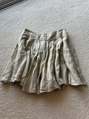 Kenneth Cole 100% Linen Skirt | Tan / Beige Skirt Size 12 - Image 1 of 4