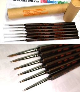 Kolinsky Master Modelling Brush Set (6 Precision Brushes, 5/0, 3/0, 00, 0, 1, 2 - Imagen 1 de 1
