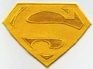 3 "x 4" pequeño, totalmente bordado Superman amarillo 'S' logotipo Parche de hierro - Imagen 1 de 3