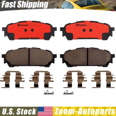 Brembo For Saab 9-2x Subaru Forester Impreza Rear Ceramic Slotted Brake Pads Set - Image 1 of 3