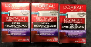 New Lot Of 3 Boxes Loreal Micro Hyaluronic Acid Line Plumping Cream 1.7oz x 3 - Picture 1 of 3
