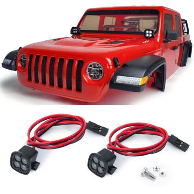 FLYXM For 1:10 RC Axial TRX4 TRX6 SCX10 90046 Gen8 Spotlight LED Roof Lights Headlight