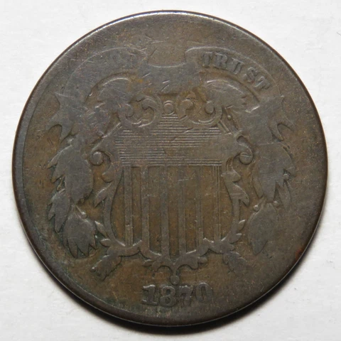 1870 US Two Cent Piece Cover