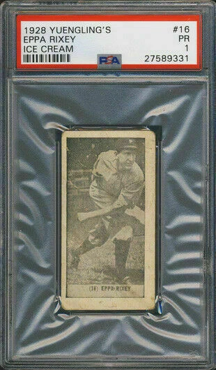 1928 Yuengling's Ice Cream #16 Eppa Rixey PSA 1 Cincinnati Reds HOF - Image 1 of 1