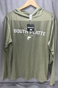 Ouray South Platte Fly Shop Lightweight Hoodie Green Graphic Long Sleeve Mens S - Picture 1 of 5