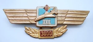 DDR NVA Klassifizierungsabzeichen Flugzeugführer Stufe III + Anhänger 3000 h rot - Picture 1 of 2