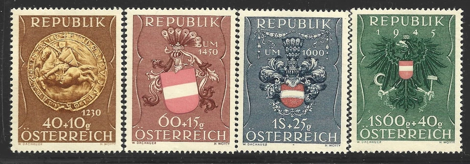 Austria, Scott #B264-B267, Arms of Austria, MH - Image 1 of 1