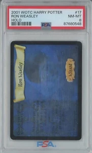 2001 WOTC Harry Potter TCG - Ron Weasley Holo Foil #17 - PSA 8 NM-MT - Picture 1 of 2