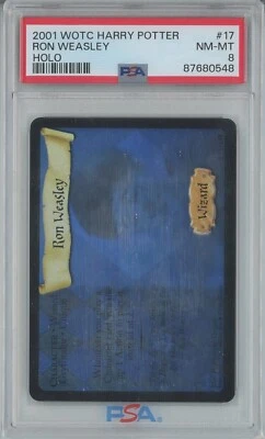 2001 WOTC Harry Potter TCG - Ron Weasley Holo Foil #17 - PSA 8 NM-MT - Image 1 of 2