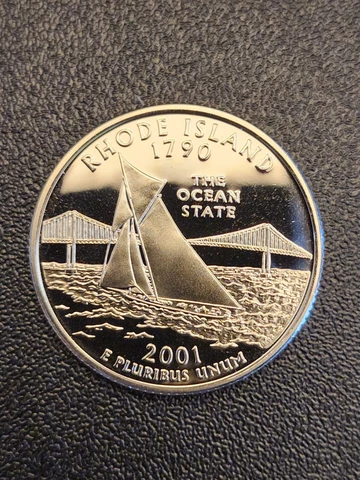 2001 S PROOF RHODE ISLAND STATE QUARTER - From CLAD Proof set - FREE SHIPPING Cover