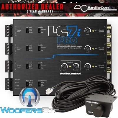 AUDIO CONTROL LC7i-PRO 6-CHANNEL LINE OUTPUT CONVERTER & BASS RESTORATION REMOTE - Image 1 of 4