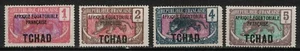 CHAD:1924-33 MNG SC#19-22 Leopard T124 - Picture 1 of 2
