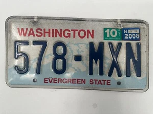 Placa de licencia única de Washington 578-MXN coleccionable - Imagen 1 de 5