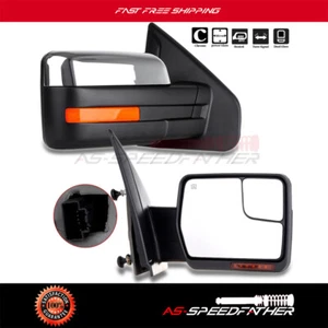 Left+Right Side View Mirrors Power Heated Signal Puddle Light For 2007-14 F-150 - Foto 1 di 8