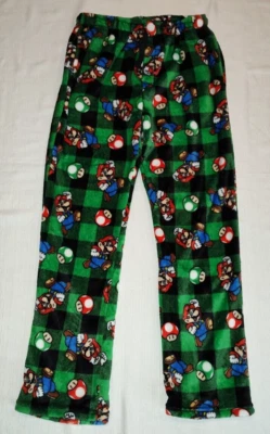 NEW WOT Official Super Mario Bros Warm Fleece Lounge Pants Medium M - Image 1 of 4