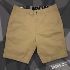 New NWT IRON CO. Men's Stretch Waist Flat Front Shorts Boardwalk All Sizes
