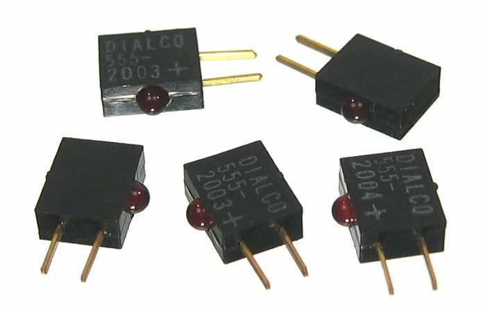 LED Diode Red 1.8mm 5mcd 5V Right Angle Housed - 10 , 25 , 50 or 100 pieces - Image 1 of 1