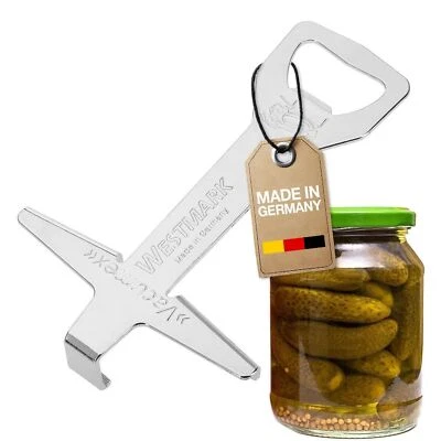 Vacumex Silver 1056 Chrome Steel Jar Opener with Bottle Opener Length 131cm... - Image 1 of 4