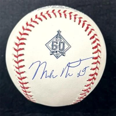 Mike Trout FULL "Michael Nelson Trout" signed Angels 60th Baseball autograph BAS - Image 1 of 3