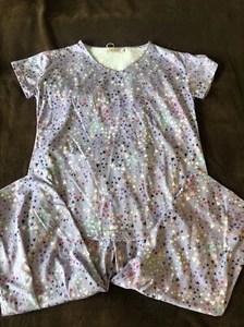 Medium Enjoynight Purple Stars HeartWomen’s 2 Pc Pajamas Sleepwear New With Tags - Picture 1 of 11