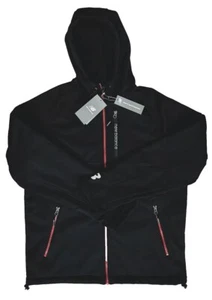 Neu mit Etikett ~ New Balance Softshell-Stretchjacke mit durchgehendem Reißverschluss schwarz Kapuze ~ Herren Medium ~ SCHÖN - Bild 1 von 7