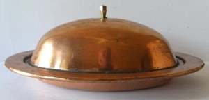 Antique Copper Lidded Rice/Vegetable Tureen Serving Dish 19th Century - Picture 1 of 13