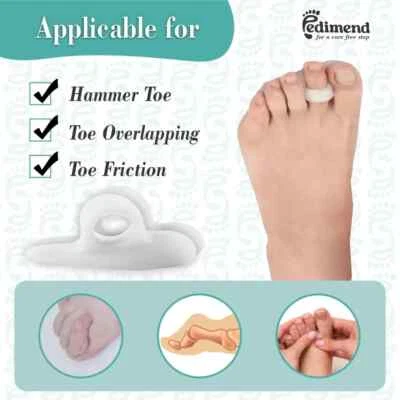 PEDIMEND Big Toe Separators Gel Toe Spacers to Correct Bunions, Hammer Toes Straightener