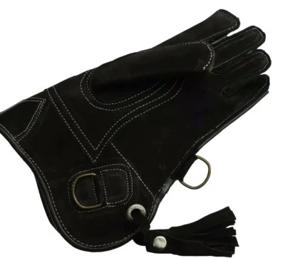 Fait à la Main Cuir Fauconnerie Gant Nubuck 2 Layered. Oiseau Manutention - Photo 1/4