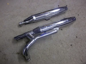 ✅ 1978-1981 OEM YAMAHA XS1100 VINTAGE DUAL EXHAUST PIPES CHROME 5SCL-1 - Picture 1 of 6