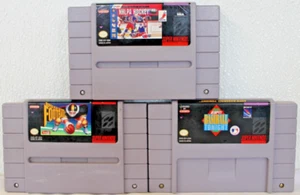 Super Nintendo SNES (3) Super Play Acción Fútbol/ESPN Béisbol/NHLPA Hockey - Imagen 1 de 5