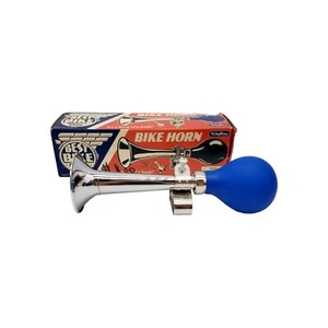 Schylling Best Bike Riders Club Bicycle Horn Chrome & Blue - Picture 1 of 2