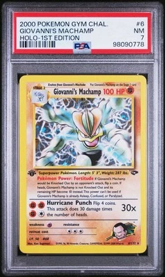 PSA 7 NM Giovanni's Machamp #006/132 1st Edition Gym Challenge 2000 WOTC L@@K - Image 1 of 2