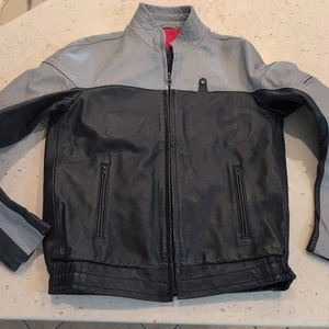 Chaqueta de cuero BMW vintage años 80 para carreras de motocicletas hecha en Alemania - Imagen 1 de 17