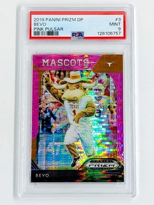 2019 Panini Prizm Draft Picks Mascots Pink Pulsar Prizm #3 Bevo Texas PSA 9 - Image 1 of 2
