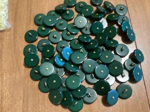 (70)-Vtg-DARK GREEN- SHANK BUTTONS~.75”-Sewing~Button Lovers-Jewel - Picture 1 of 2
