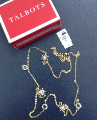 Winter Themed Talbots 18" Gold Tone Necklace - New with Tag - Image 1 of 4