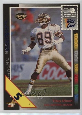 1992 Wild Card World League 5 Stripe Titus Dixon #17 - Image 1 of 2