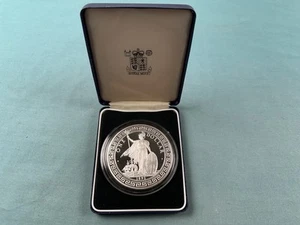 1988 British Trade Dollar 5 oz Silver Proof Commemorative Coin UK Royal Mint - Picture 1 of 4
