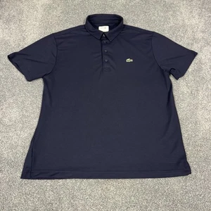 Lacoste Polo Shirt 100% Cotton Stretch Size 6 Navy Blue Collar Short Sleeve - Picture 1 of 8