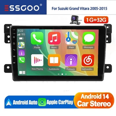 Android14 For 2005-2015 Suzuki Grand Vitara Apple Carplay Car Stereo FM WIFI AHD - Image 1 of 4