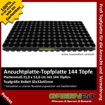 Topfplatte 144 Töpfe Anzucht-Töpfe Topf-Paletten Anzucht-Paletten Multitopf - Bild 1 von 2