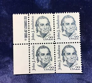 NANEE-B) FRANCOBOLLI, JAMES AUDUBON, #1863, BLOCCO DI 4,M,OG,NH,22C,SPEDIZIONE GRATUITA,Z-4 - Foto 1 di 3