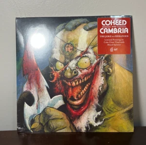 Coheed Cambria The Joke Deranged 7” Vinyl Clear & Blood Splatter CREASED SLEEVE - Picture 1 of 6