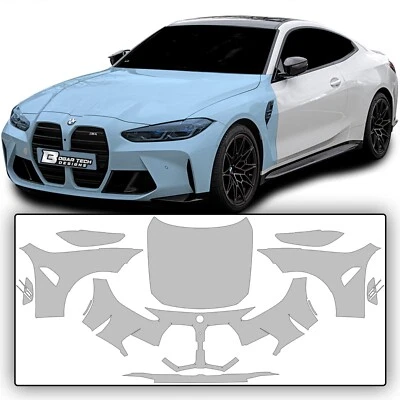 Kit de sujetador transparente de película de protección de pintura premium precortada hágalo usted mismo PPF para BMW M4 Foto 1 de 4