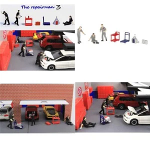 1 ensemble 1/64 modèle Miniature personnes station-service bâtiment accessoire - Photo 1/25