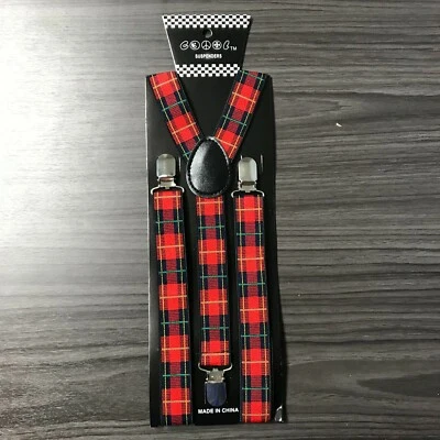 8 Цветов клетку шашки зажим на 1» подвески эластичный Y-образный свадьбы смокинг 1 X - Изображение 1 из 4