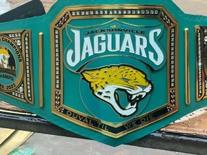 NFL Jacksonville Jaguars Championship Belt Wrestling title Adult Size 2mm Brass - Picture 1 of 10