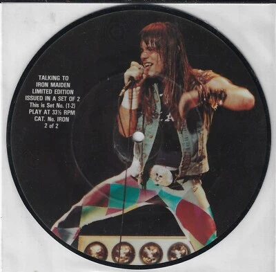 IRON MAIDEN/TALKING TO /IMPORT 7" VINYL PICTURE DISC - Image 1 of 4