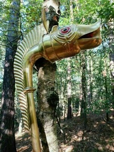 Medieval Celtic War Carnyx Fully Playable functional IronAge Trumpet Carnyx SCA - Picture 1 of 7