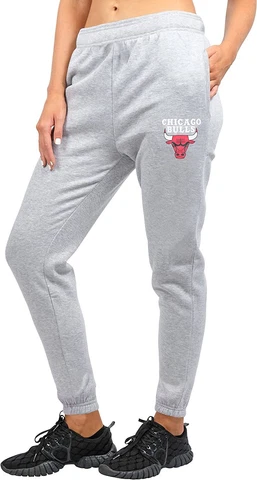 Ultra Game NBA Women's Jogger Pants Active Logo Fleece Sweatpants Cover